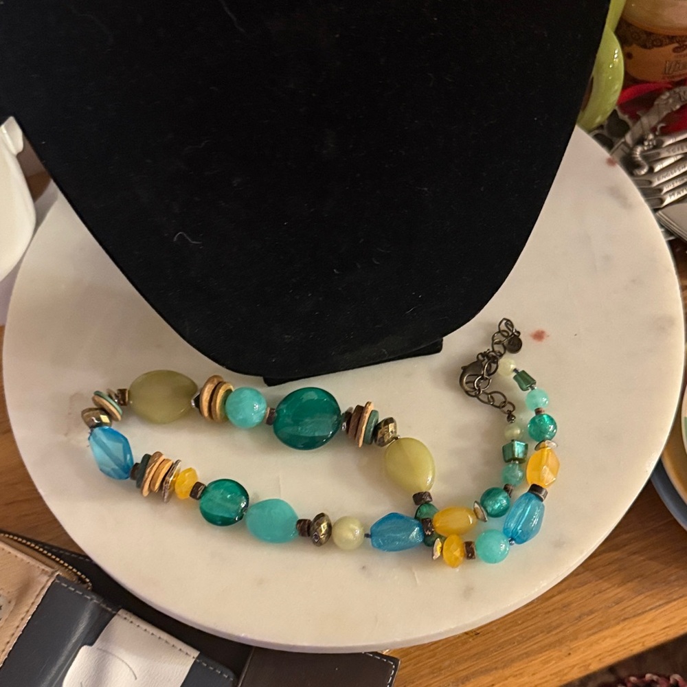 Ruby Rd. Turquoise and Amber Beaded Necklace - Picture 9 of 17